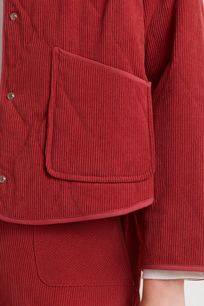 COMPAÑÍA FANTÁSTICA | RIBCORD QUILTED JACKET - BROWN