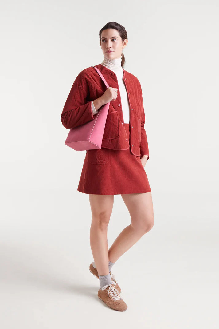 COMPAÑÍA FANTÁSTICA | RIBCORD QUILTED JACKET - BROWN