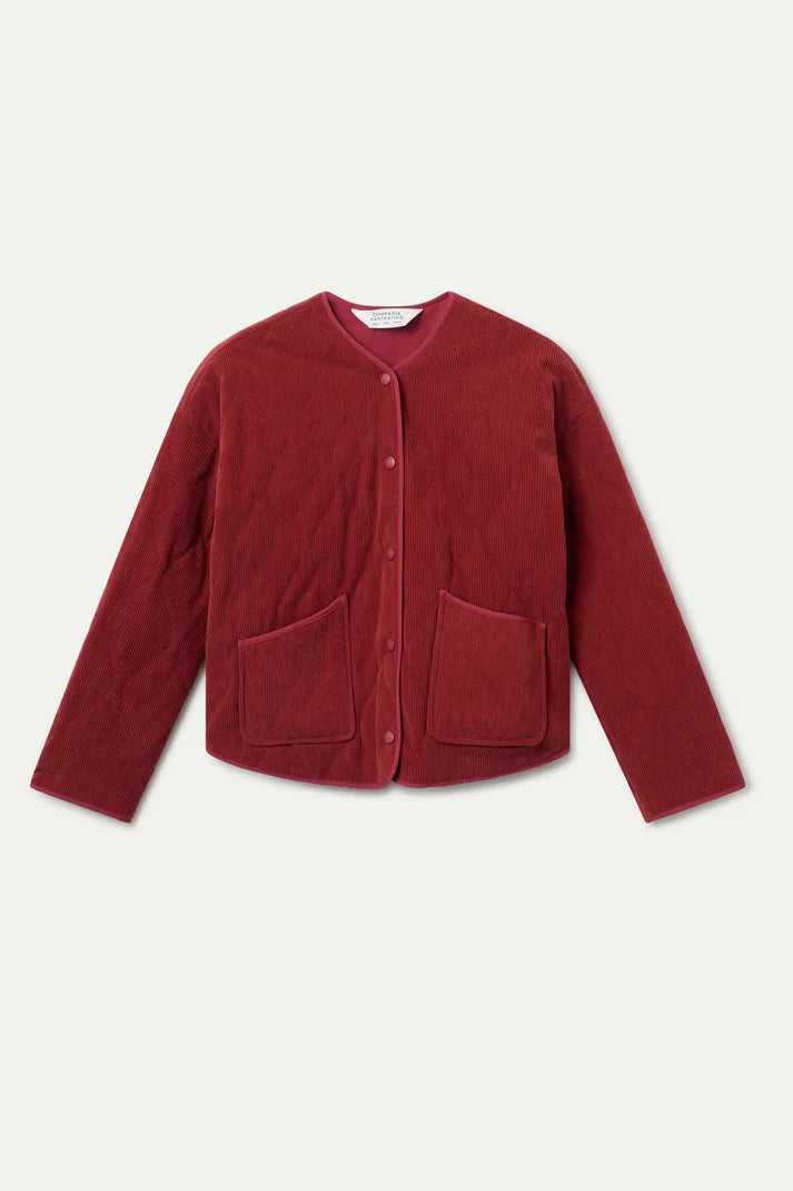 COMPAÑÍA FANTÁSTICA | RIBCORD QUILTED JACKET - BROWN