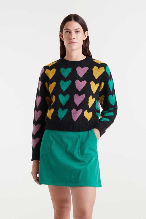 COMPAÑÍA FANTÁSTICA | HEARTS PULLOVER - BLACK