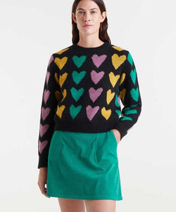 COMPAÑÍA FANTÁSTICA | HEARTS PULLOVER - BLACK