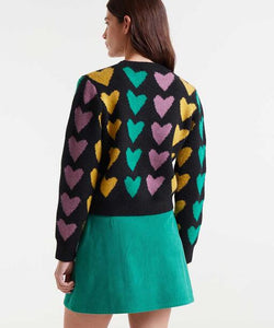 COMPAÑÍA FANTÁSTICA | HEARTS PULLOVER - BLACK