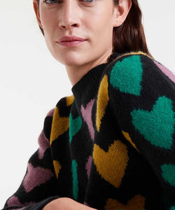 COMPAÑÍA FANTÁSTICA | HEARTS PULLOVER - BLACK