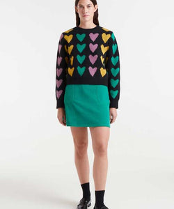 COMPAÑÍA FANTÁSTICA | HEARTS PULLOVER - BLACK