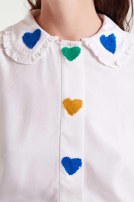 COMPAÑÍA FANTÁSTICA | CIRCUS HEARTS BLOUSE - WHITE