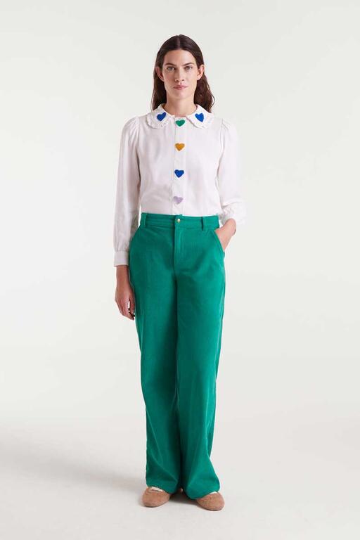 COMPAÑÍA FANTÁSTICA | CIRCUS HEARTS BLOUSE - WHITE
