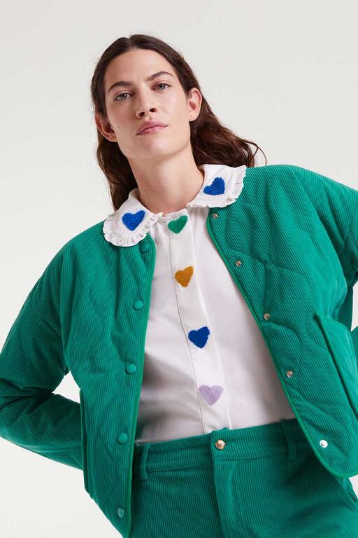 COMPAÑÍA FANTÁSTICA | CIRCUS HEARTS BLOUSE - WHITE