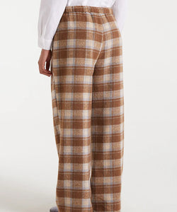 COMPAÑÍA FANTÁSTICA | FLANNEL CHECKED PANTS - BROWN
