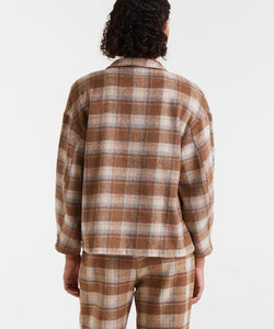 COMPAÑÍA FANTÁSTICA | FLANNEL CHECKED SHIRT - BROWN