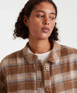COMPAÑÍA FANTÁSTICA | FLANNEL CHECKED SHIRT - BROWN