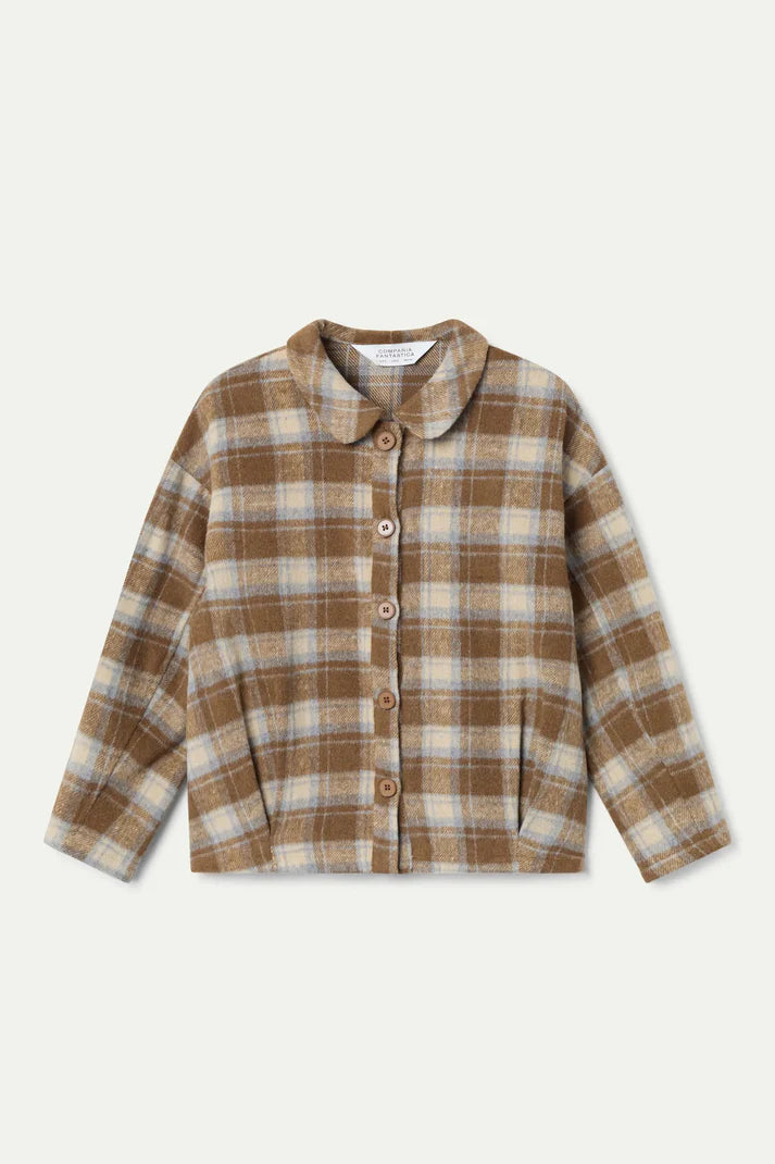 COMPAÑÍA FANTÁSTICA | FLANNEL CHECKED SHIRT - BROWN