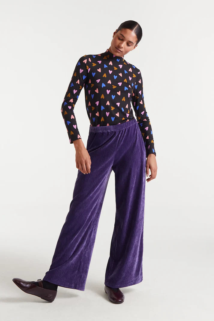 COMPAÑÍA FANTÁSTICA | VELVET COMFY TROUSERS - VIOLET