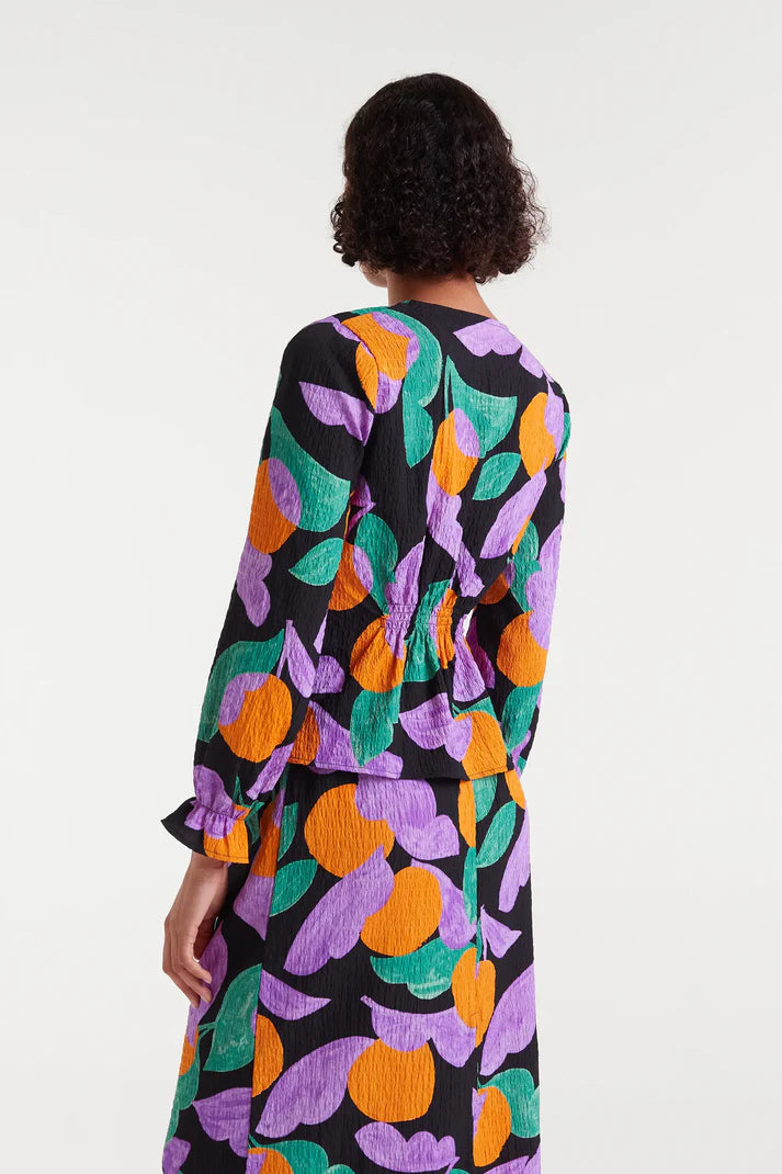 COMPAÑÍA FANTÁSTICA | APRICOT LS WRAP TOP - VIOLET