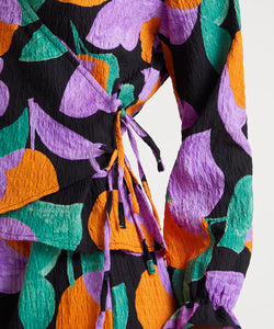 COMPAÑÍA FANTÁSTICA | APRICOT LS WRAP TOP - VIOLET