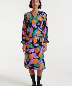 COMPAÑÍA FANTÁSTICA | APRICOT LS WRAP TOP - VIOLET