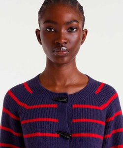 COMPAÑÍA FANTÁSTICA | HORIZON STRIPE CARDIGAN - NAVY