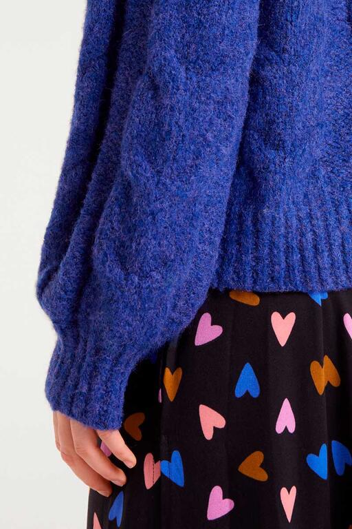 COMPAÑÍA FANTÁSTICA | CABLE KNITTED PULLOVER - BLUE
