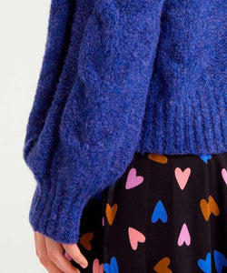 COMPAÑÍA FANTÁSTICA | CABLE KNITTED PULLOVER - BLUE