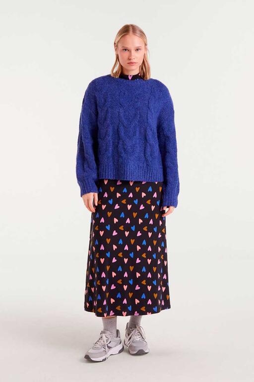 COMPAÑÍA FANTÁSTICA | CABLE KNITTED PULLOVER - BLUE