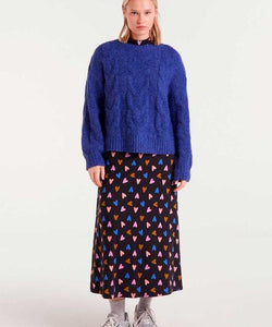 COMPAÑÍA FANTÁSTICA | CABLE KNITTED PULLOVER - BLUE