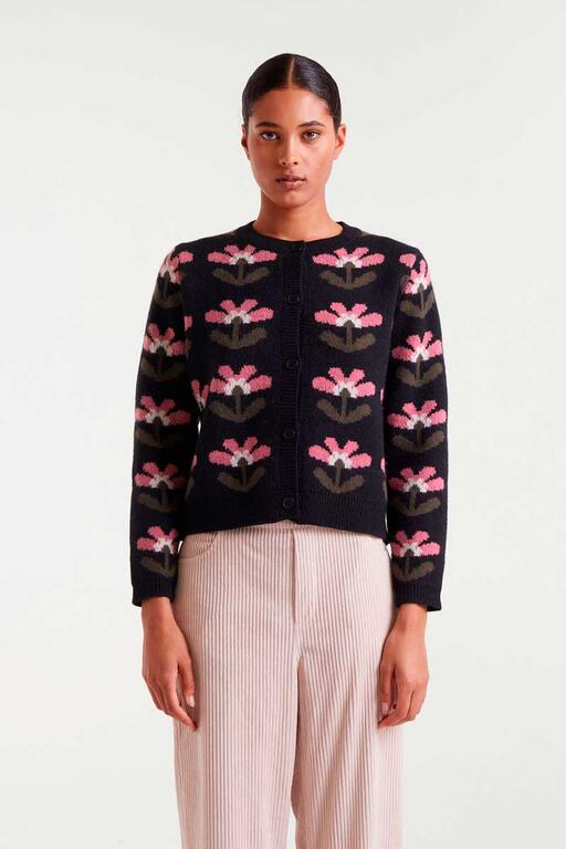 COMPAÑÍA FANTÁSTICA | MARIGOLD FLOWER PULLOVER - BLACK
