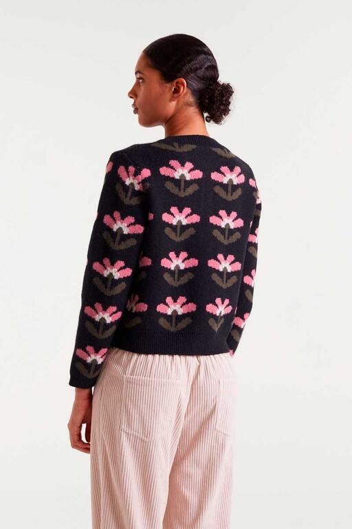 COMPAÑÍA FANTÁSTICA | MARIGOLD FLOWER PULLOVER - BLACK