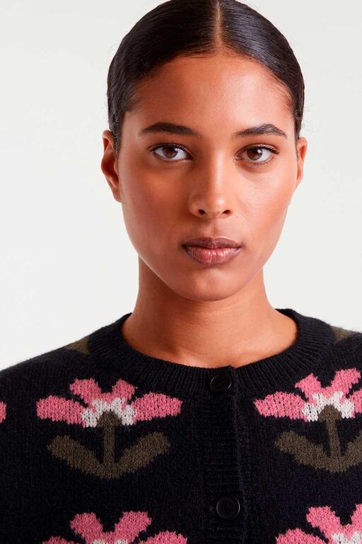 COMPAÑÍA FANTÁSTICA | MARIGOLD FLOWER PULLOVER - BLACK