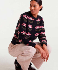 COMPAÑÍA FANTÁSTICA | MARIGOLD FLOWER PULLOVER - BLACK