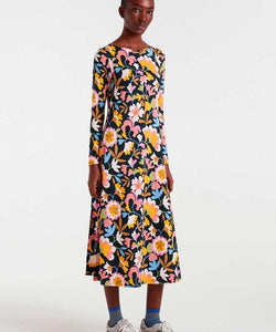 COMPAÑÍA FANTÁSTICA | BOLD FLORAL MIDI DRESS - MULTI
