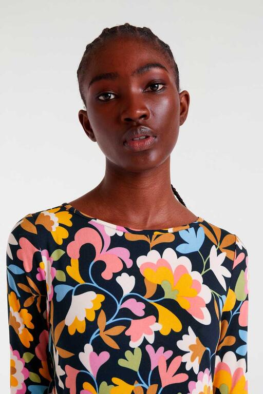 COMPAÑÍA FANTÁSTICA | BOLD FLORAL MIDI DRESS - MULTI