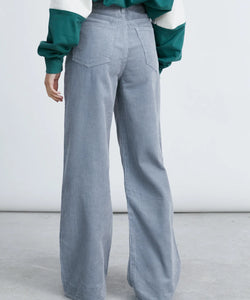 RIBCORD PANTS - GREYISH BLUE