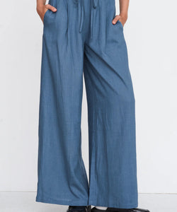 WIDE LEG PANTS - BLUE