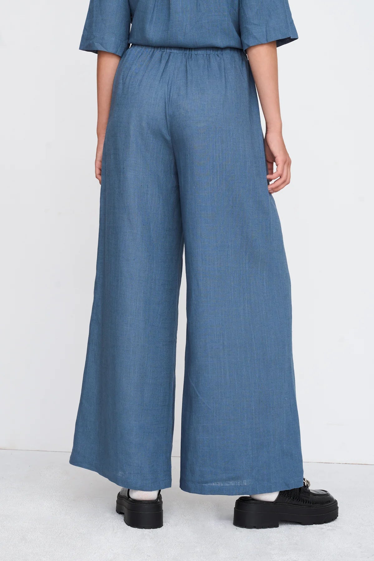 WIDE LEG PANTS - BLUE