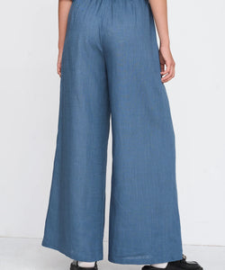 WIDE LEG PANTS - BLUE