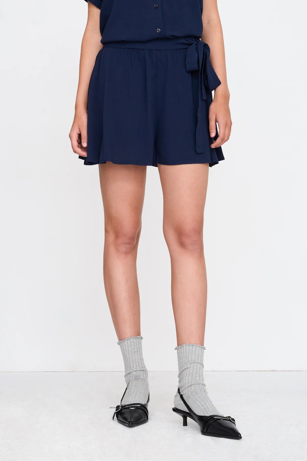 PITA BOW HW SHORTS - NAVY
