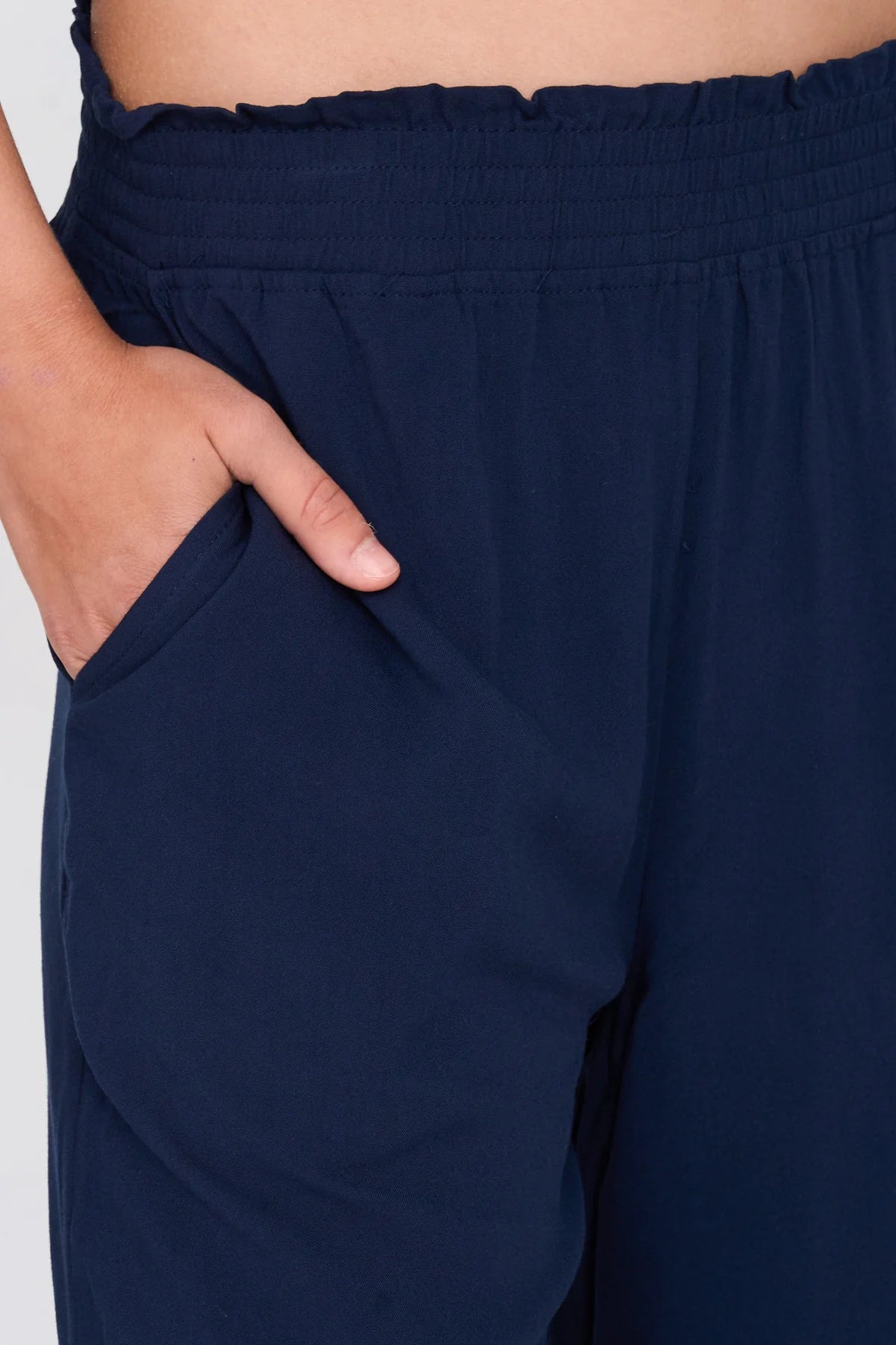 PITA WIDE LEG PANTS - NAVY