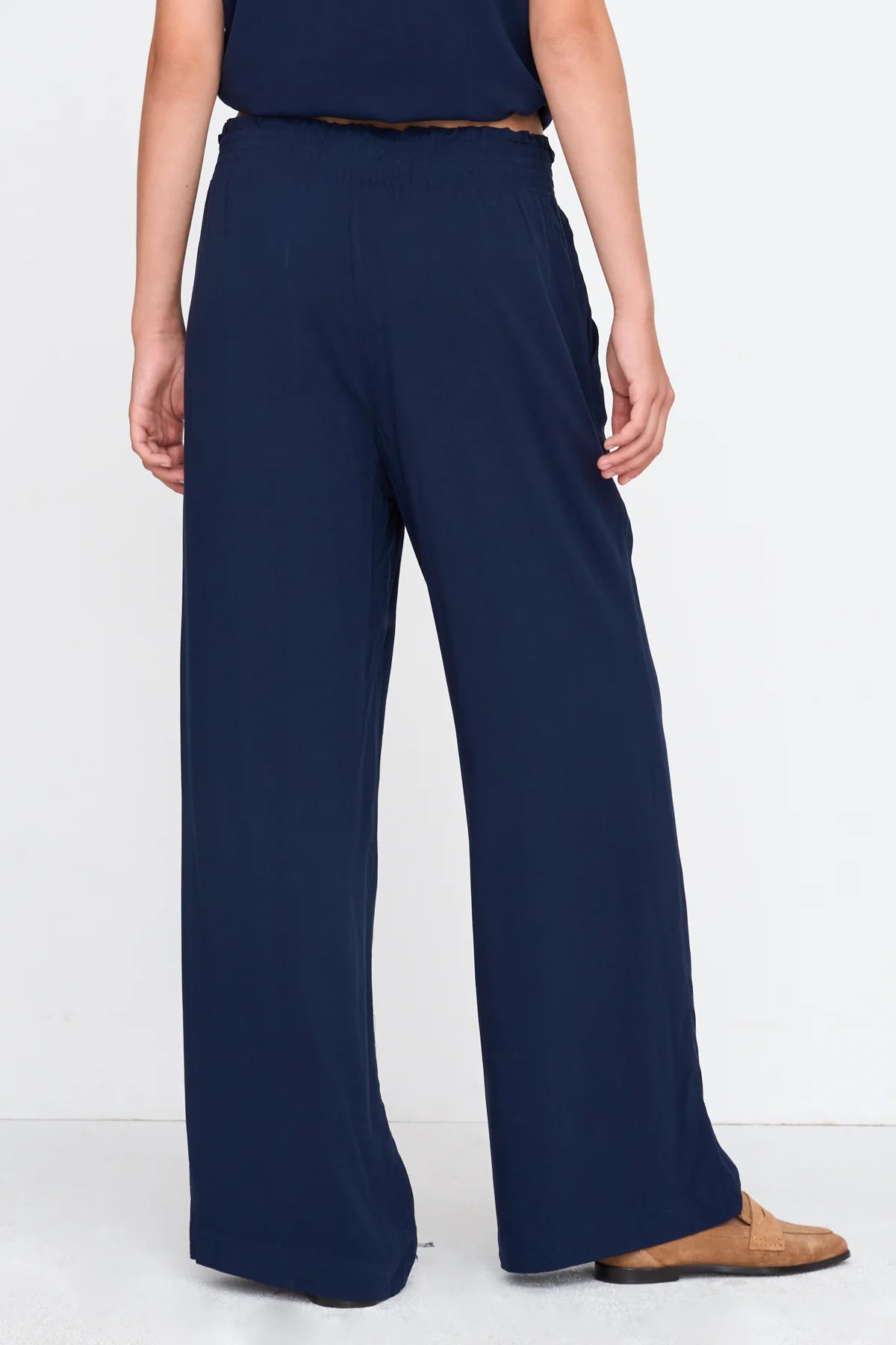 PITA WIDE LEG PANTS - NAVY