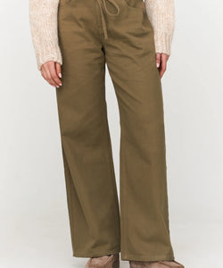 FRANKY WIDE LEG JEANS - OLIVE