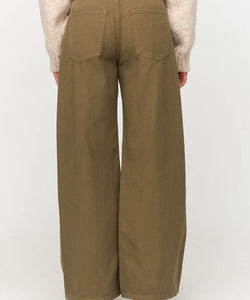 FRANKY WIDE LEG JEANS - OLIVE