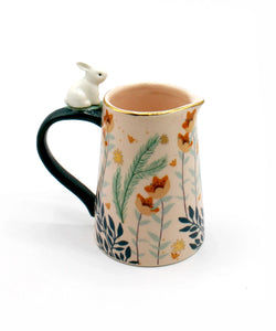 SECRET GARDEN RABBIT JUG - WHITE