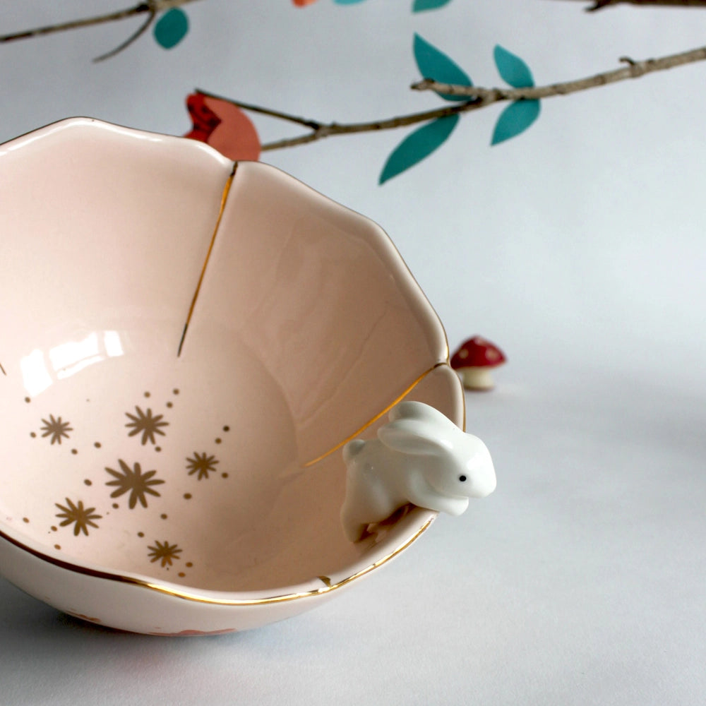 SECRET GARDEN RABBIT BOWL - BEIGE