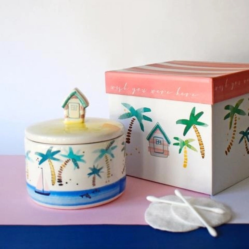 BY THE SEA HUT JAR - YELLOW