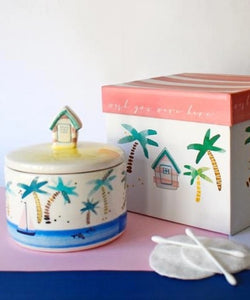 BY THE SEA HUT JAR - YELLOW