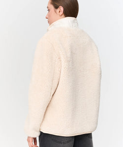 TEDDY QUILTED COAT - OFF WHITE
