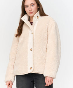 TEDDY QUILTED COAT - OFF WHITE