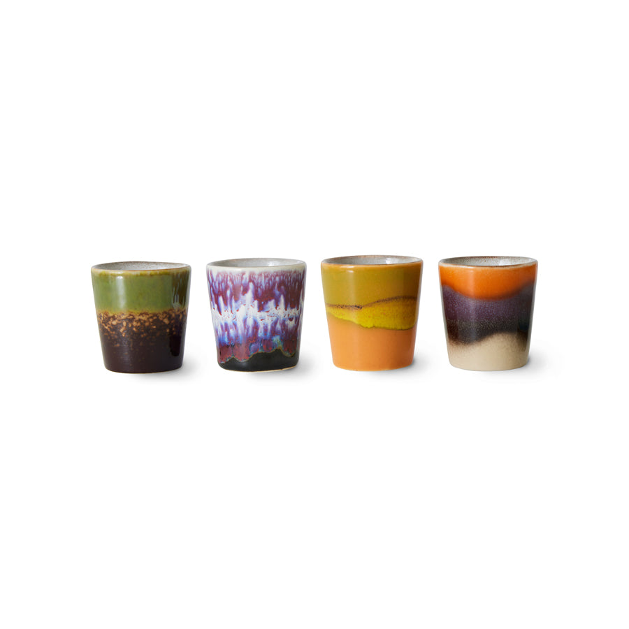 HKliving | 70S CERAMICS: EGG CUPS - ISLAND (SET OF 4)