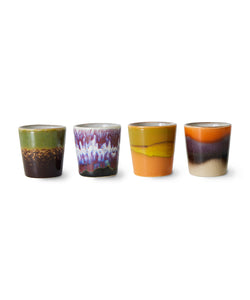 HKliving | 70S CERAMICS: EGG CUPS - ISLAND (SET OF 4)