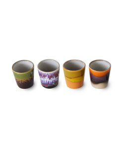 HKliving | 70S CERAMICS: EGG CUPS - ISLAND (SET OF 4)