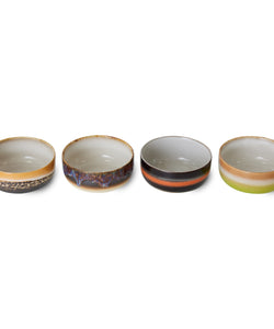 HKliving | 70S CERAMICS: DESSERT BOWLS - HUMUS (SET OF 4)