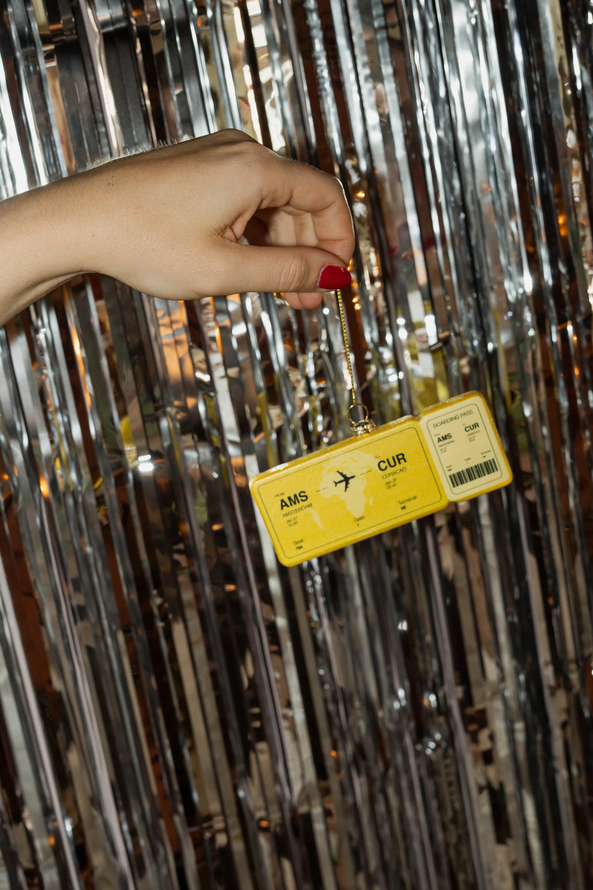 YUP IN DE BOOM | KERSTORNAMENT - BOARDINGPASS CURACAO